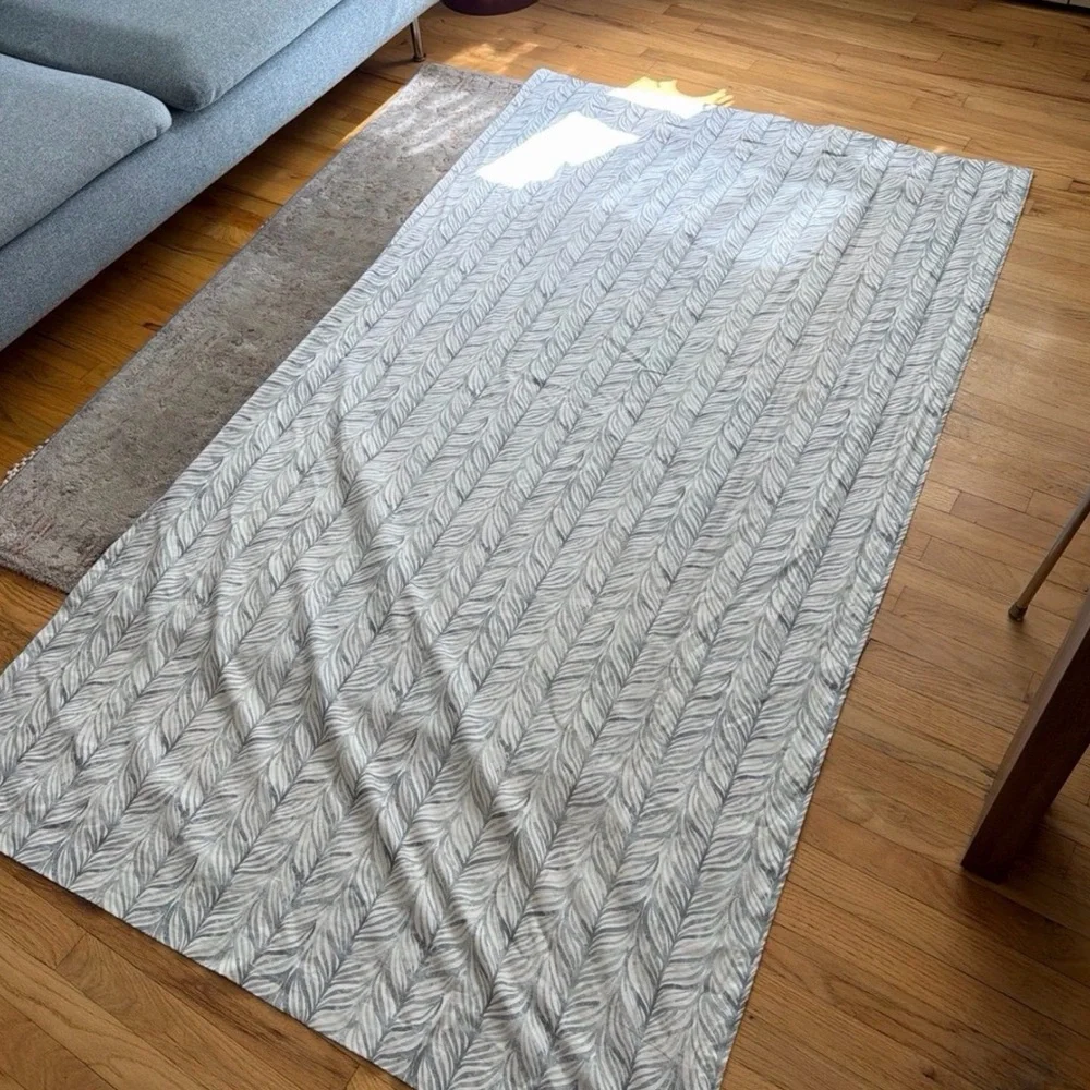 West Elm Woodlands print 100% cotton curtain panels
